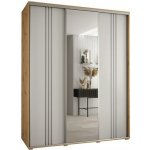 DobreSny se zrcadlem DAVOS 7 190 cm DUB Artisan / bílá / stříbrné – Hledejceny.cz