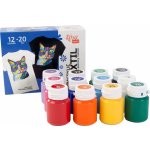 Rosa 134122 sada barev na textil 12 ks 20 ml – Zboží Dáma