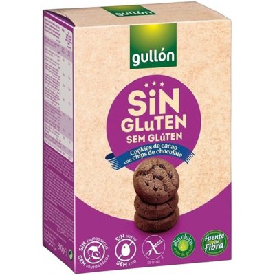 Gullón Gluten free Cookies sušenky bez lepku s kousky čokolády 200 g – Hledejceny.cz