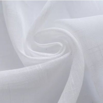 Lněný průsvitný závěs se zavěšením grommet top - Bílý, 150 x 250 cm – Hledejceny.cz