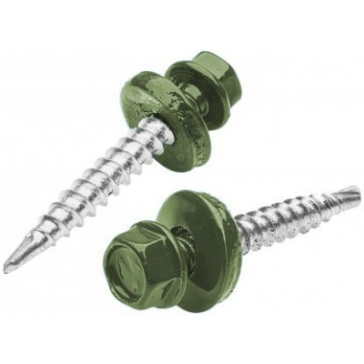 Šroub samořezný pozink. 4,8x19mm zelená RAL6003 – Hledejceny.cz