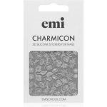 E.Mi Charmicon 3D Silicone Stickers 177 White Flowers samolepka – Zboží Mobilmania