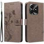 Flowers knížkové pouzdro na Honor X5c Plus - šedé – Zboží Živě