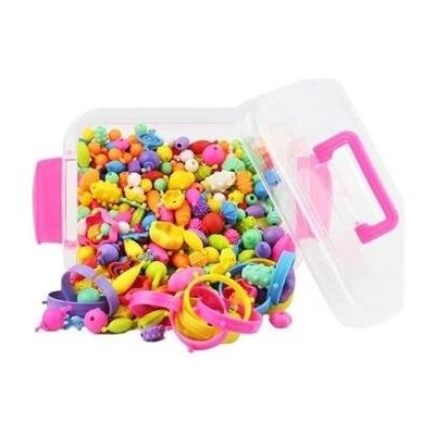 Dětské barevné korálky mega balení 500ks bez horního víčka – Zboží Dáma