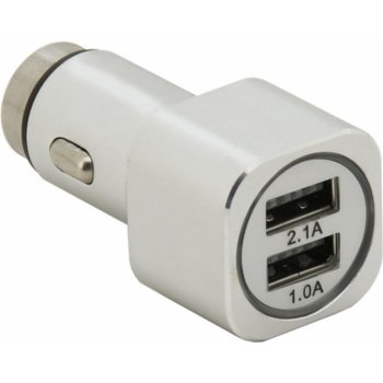 Compass Zástrčka 12/24V 2xUSB 5V (1,0+2,1A) METAL