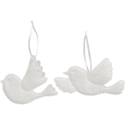 Látková ozdoba ptáček Ib Laursen s výšivkou SET 2 druhy – Zboží Mobilmania