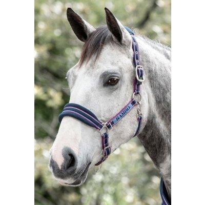 HORSEWARE Ohlávka polstrovaná Rambo navy burgundy dusty modrá & navy