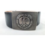 Pásek Bundeswehr služební kožený se stříbrnou přezkou černý – Zboží Mobilmania