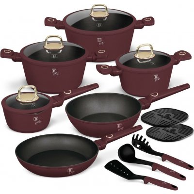 BERLINGERHAUS Sada nádobí s titanovým povrchem 15 ks Leonardo Collection BH-8051 – Zboží Dáma