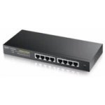 Zyxel GS1900-8HP v3 8-port Desktop Gigabit Web Smart PoE switch: 8x Gigabit metal, IPv6, PoE budget 70W, fanless – Zboží Živě