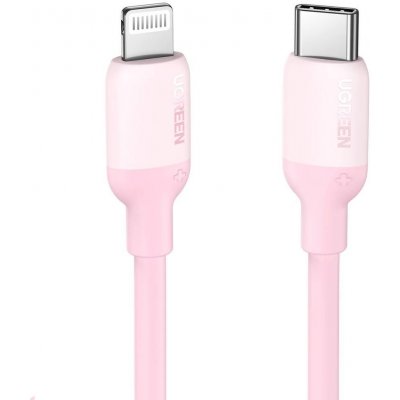 Ugreen 60625 USB-C to Lightning Silicone, 1m, růžový – Zboží Mobilmania