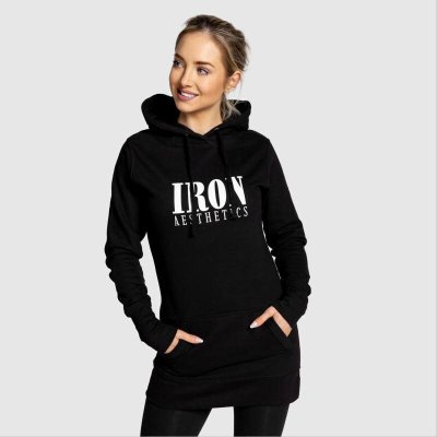 Iron Aesthetics dámská mikina Longline černá – Sleviste.cz