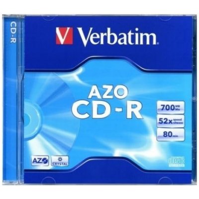 Verbatim CD-R 700MB 52x, AZO, jewel, 1ks (43326) – Zboží Živě