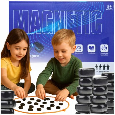 MAGNETICKÉ KAMENY ŠACHY Magnetická desková logická hra 30 kuliček – Zboží Živě