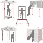 PIHER PIHER Teleskopická rozpěrná tyč P4 200–375cm 34004 – Hledejceny.cz
