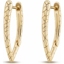 Ellami Ellami Dubai 2606 Pozlacené náušnice 14k, asymetrického typu se strukturou 1002606