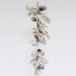 Eurolamp Vánoční dekorace zasněžená větev se šiškami 153 cm 1 ks – Hledejceny.cz