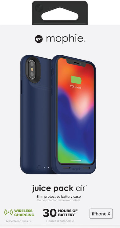 Pouzdro Mophie Qi Bezdrátové Nabíjecí Apple iPhone X/XS - modré