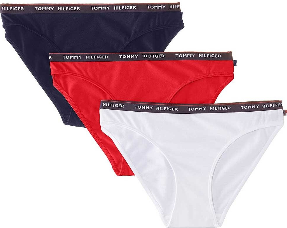 Tommy Hilfiger kalhotky Essentials 3pack bikini modrá/červená/bílá od 1 139  Kč - Heureka.cz