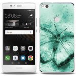 Pouzdro mmCase Gelové Huawei P9 Lite (2017) - zelený motýl – Zboží Mobilmania