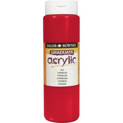 Daler Rowney Graduate akrylová barva crimson 500 ml 1 ks – Hledejceny.cz