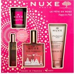 Nuxe Happy in Pink multifunkční olej 100 ml + sprchový gel 100 ml + EDP 15 ml + vonná svíčka 70 g dárková sada – Zboží Dáma
