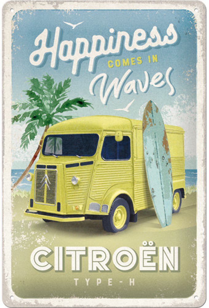 Postershop Plechová cedule: Citroën Type H (Happiness Comes In Waves) -  20x30 cm – Zboží Dáma