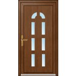 OknaDvereNaMiru.cz Vchodové plastové dveře STYL 119 ořech 90 x 200 cm – Zboží Mobilmania