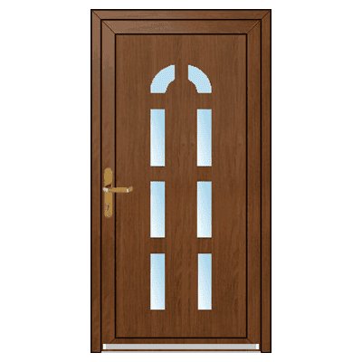 OknaDvereNaMiru.cz Vchodové plastové dveře STYL 119 ořech 90 x 200 cm – Zboží Mobilmania