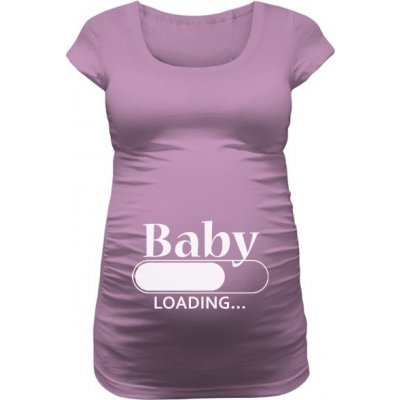 Tričko s potiskem Baby loading dámské Levandulová