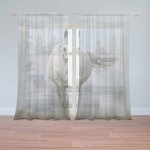 Sablio Záclony Bílý kůň 3: 2ks 150x250cm – Hledejceny.cz