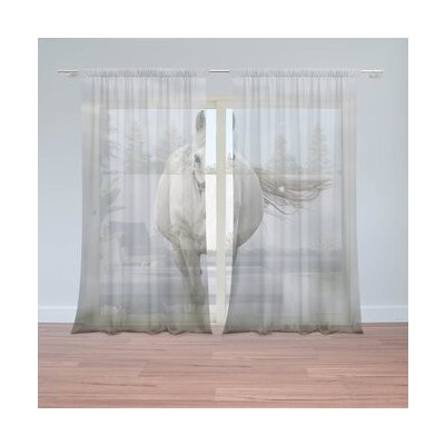 Sablio Záclony Bílý kůň 3: 2ks 150x250cm – Hledejceny.cz
