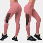 Nebbia High Waist Mesh Leggings 573 růžové – Zboží Dáma