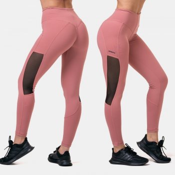 Nebbia High Waist Mesh Leggings 573 růžové