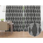Biante Dekorační závěs Leona LN-048 Tmavě šedé obrazce a proužky 130x200 cm – Zboží Mobilmania