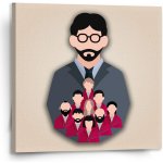 Sablio Obraz Money heist Profesor a jeho tým Béžová - 110x110 cm – Hledejceny.cz
