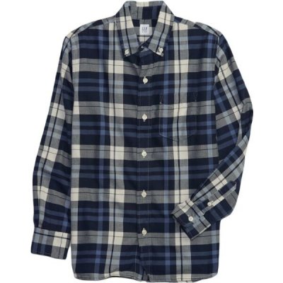 GAP FA23 LS Poplin chlapecká košile šedá – Zboží Dáma