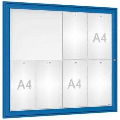 PROCITY Venkovní elegantní vitrína Tradition, 8 x A4, modrá – Zboží Živě