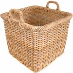 Košíkárna Koš čtvercový ratanový béžový 36x36 cm – Zboží Dáma