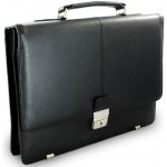 Kožená aktovka s jednou velkou vnitřní přihrádkou 112-6003-60 Černá – Sleviste.cz