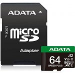 Adata MicroSDXC 64GB Speed Plus UD64GUI3V30A2SP-RA1 – Hledejceny.cz