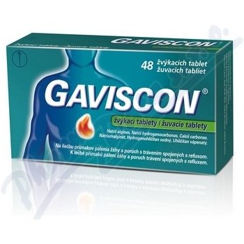 GAVISCON POR 250MG/133,5MG/80MG TBL MND 48