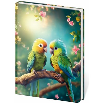 Stil Památník A5 13 x 18 cm čistý Parrots – Zboží Mobilmania