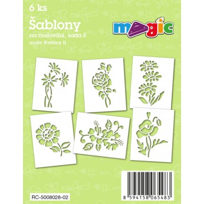 Šablony Magic sada S Květiny2 6 ks 8028 – Zboží Mobilmania