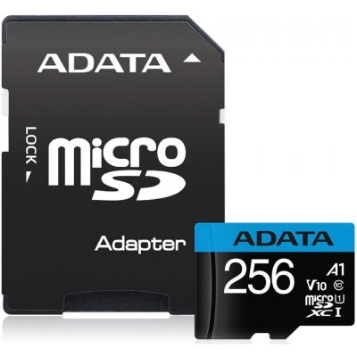 ADATA MicroSDXC UHS-I 256 GB AUSDX256GUICL10A1-RA1 – Zboží Mobilmania