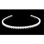 Čelenka do vlasů s perličkami stříbrná – Zboží Dáma