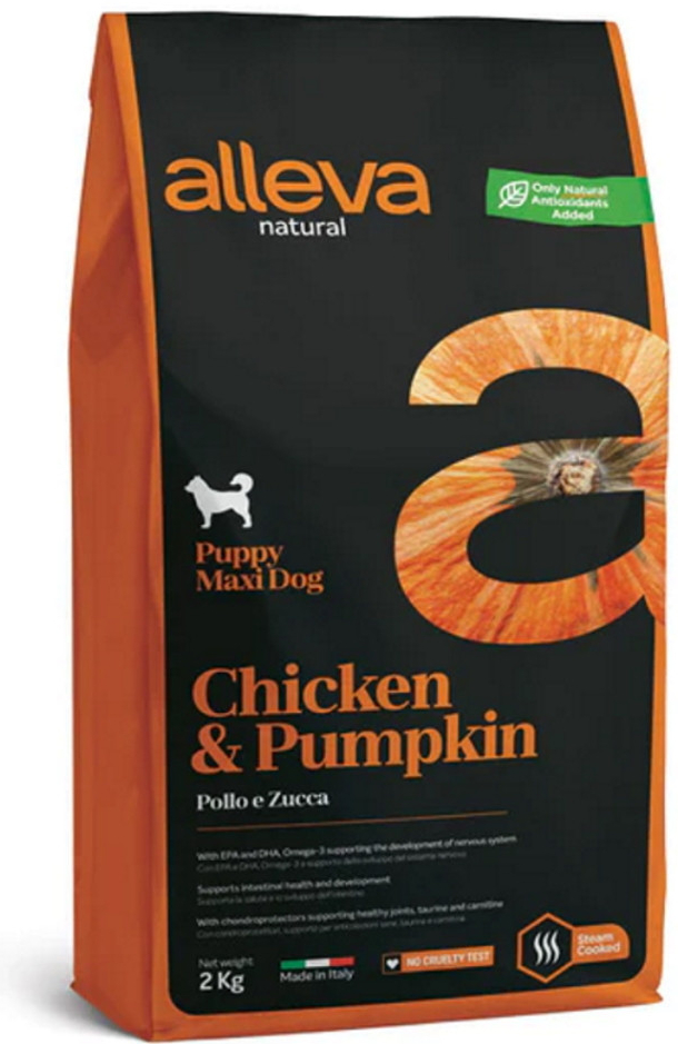 Alleva Natural Puppy Maxi Chicken and Pumpkin 2 kg