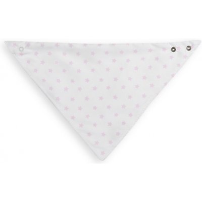 Interbaby šátek 38 x 27 cm bílý + růžové hvězdičky – Hledejceny.cz
