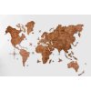 Nástěnné mapy Obraz na zeď mapa světa - Barva dub 200 cm x 120 cm