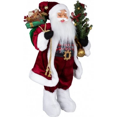 Home of Christmas Vánoční dekorace Santa se stromečkem a dárky 60 cm – Hledejceny.cz